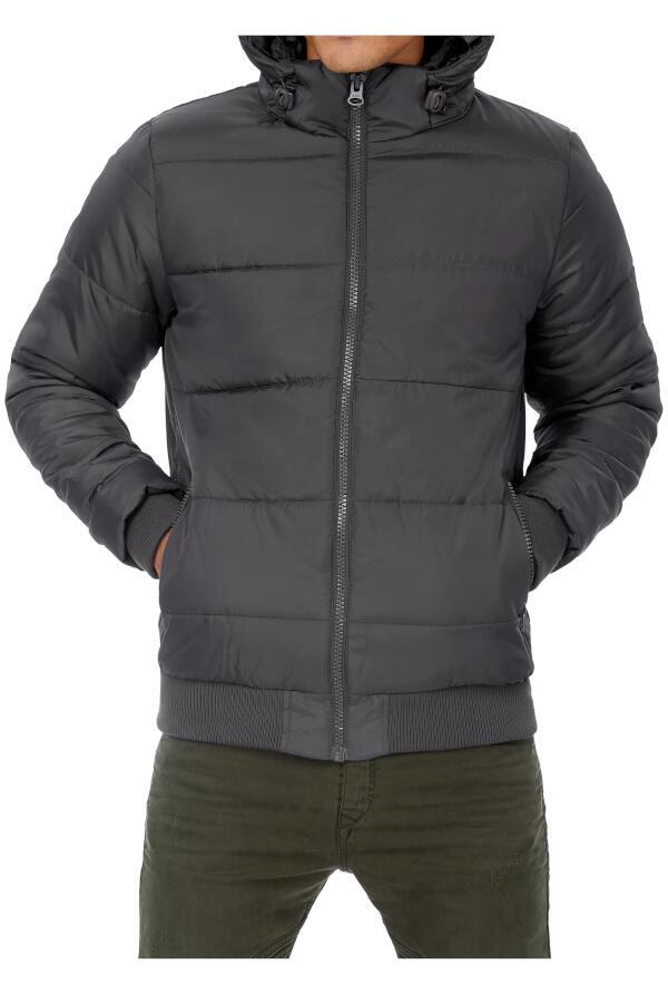 Produktansicht: B&C Superhood gesteppter Herren Blouson mit Kapuze