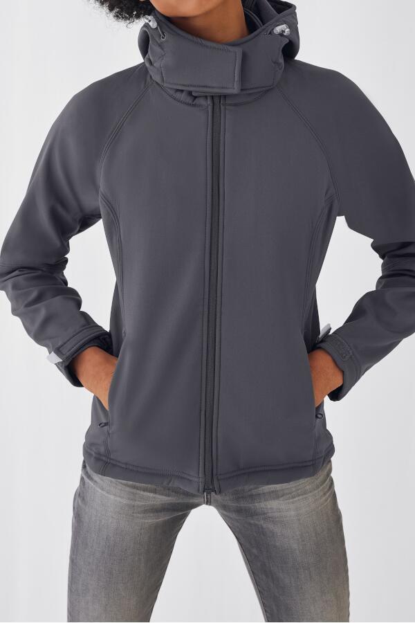 Produktansicht: B&C Damen Softshell Kapuzenjacke