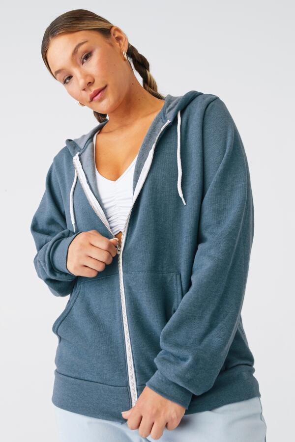 Produktansicht: Canvas leichte Damen und Herren Sweat Kapuzenjacke