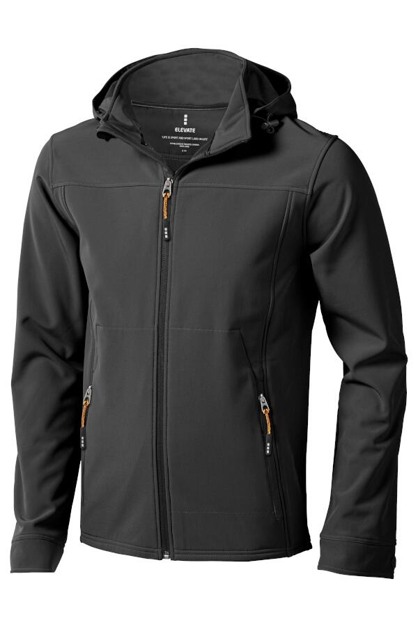 Produktansicht: Elevate Langley Softshell Jacke mit abnehmbarer Kapuze bis Größe 3XL