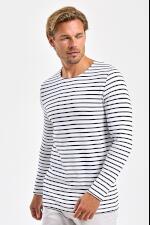 Produktfoto Asquith & Fox Marine gestreiftes Herren Langarmshirt