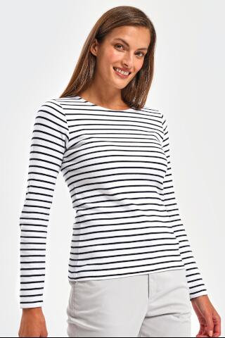 Produktansicht: Asquith & Fox Marine gestreiftes Damen Langarmshirt