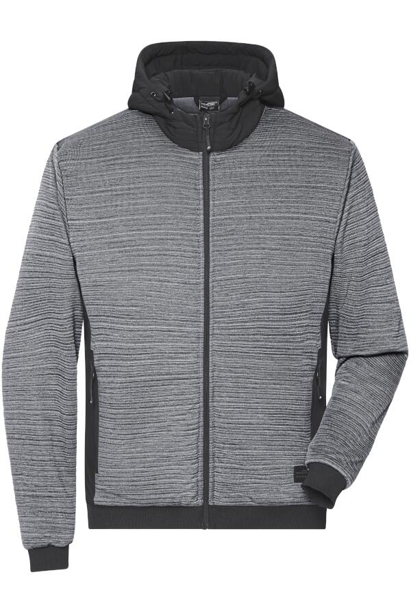 Produktansicht: J&N wattierte Herren Strickfleece-Jacke