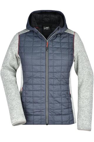 Produktansicht: J&N Damen Strick-Hybridjacke mit Kapuze