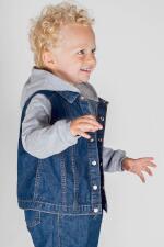 Produktfoto Larkwood Baby Jeans Sweatjacke mit Kapuze