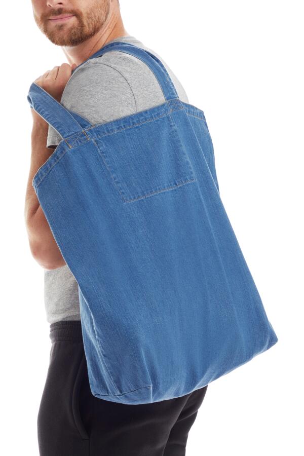 Mantis Jeans Stoff Einkaufstasche aus Bio Baumwolle
