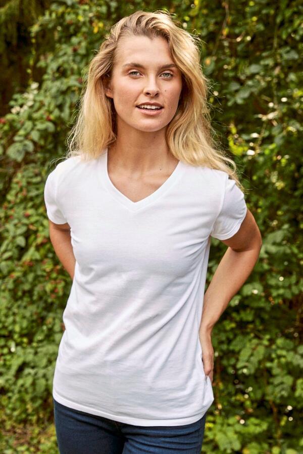 Produktansicht: Neutral Damen Bio T-Shirt mit V-Ausschnitt