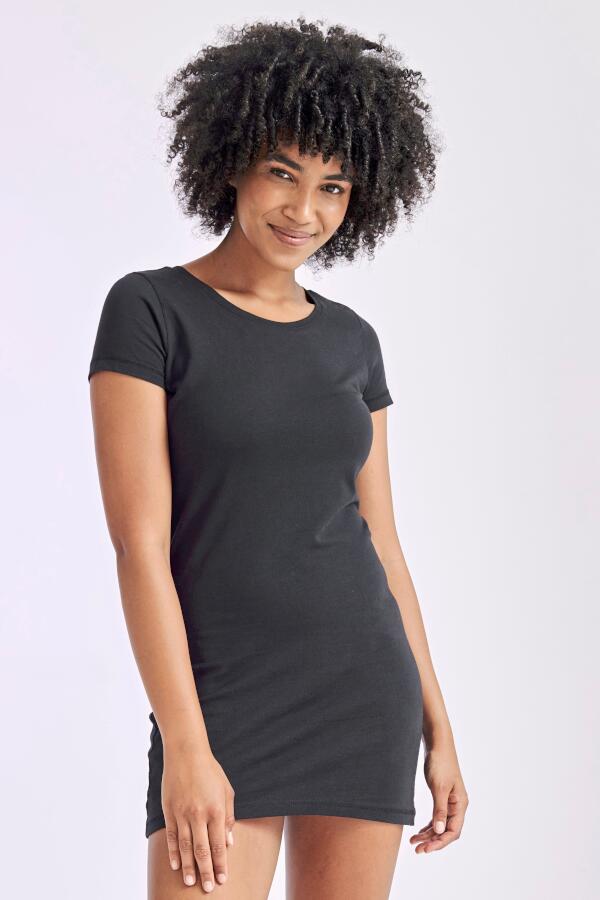 Produktansicht: Skinnifit schwarzes Damen T Shirt Kleid