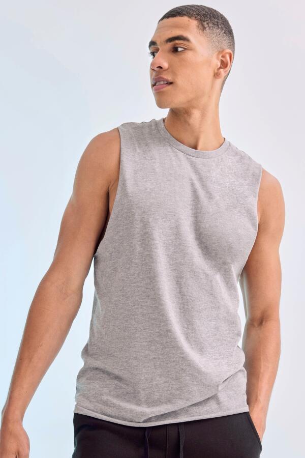 Produktansicht: Skinnifit ärmelloses Herren Tankshirt mit großen Armlöchern