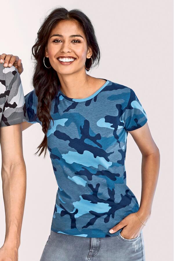 Produktansicht: Sols Damen Kurzarm Camouflage T Shirt